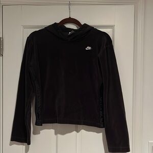 NIKE Faux Velour Hooded Sweatshirt